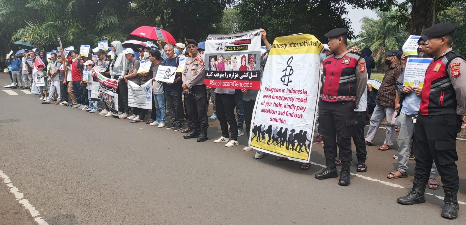 Aksi Damai Pengungsi Afghanistan dalam Peringatan Hari Genosida Hazara